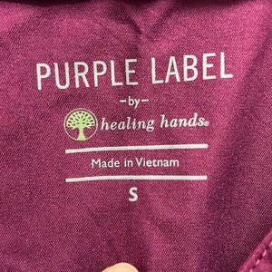 Healing hands purple label, Jane 2 pocket v neck scrub top, color Wine
